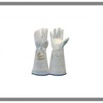 Luva vaqueta mista cano longo